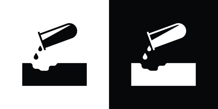 Corrosive substance icon