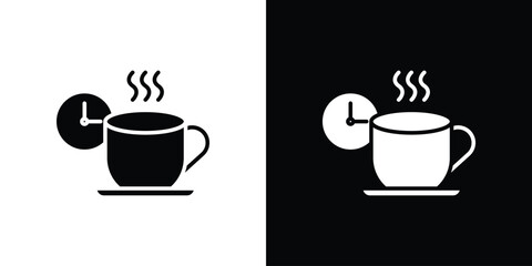 Break icon illustration in flat style. icon template color editable.