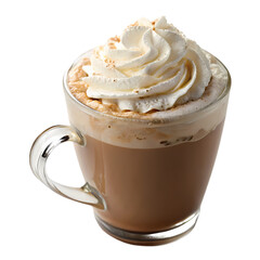 Creamy Coffee Delight on transparent background