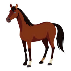 Obraz premium horse vector illustration white background