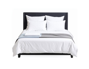 Luxury Hotel Style Bed Setup with White Bedsheet