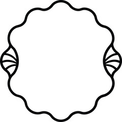 Shell Frame Border Line Art