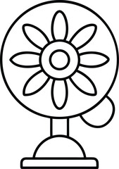 Cooling Fan Line Art for Summer
