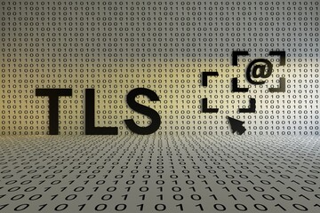 TLS concept text sunlight 3D illustration