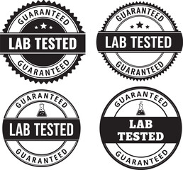 Guaranteed Lab Tested Seals stamp badge, guaranteed, lab tested, seal, stamp, badge, quality, assurance, certification, laboratory, science, research, testing, verification, check, approval, endorseme