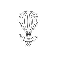 Air balloon shaped like banana fruit