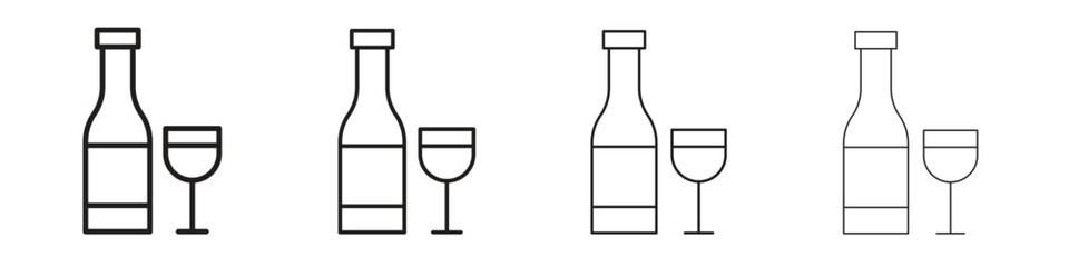 Vodka icon symbols collection. Vector EPS 10