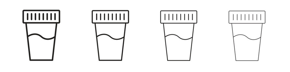 Urine test icon symbols collection. Vector EPS 10