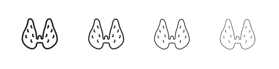 Thyroid icon symbols collection. Vector EPS 10