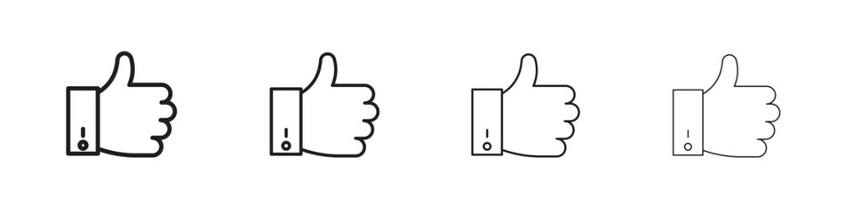 Thumb up icon symbols collection. Vector EPS 10