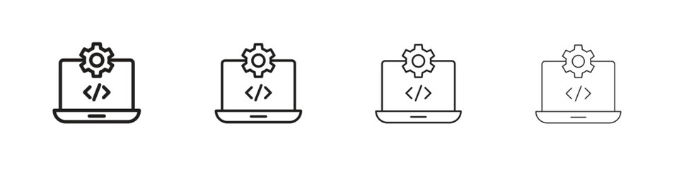 Software Engineering icon symbols collection. Vector EPS 10