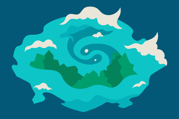 vector illustration of a world map