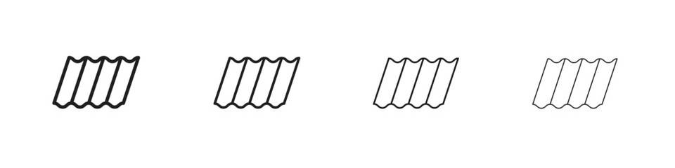 Roof tile icon symbols collection. Vector EPS 10