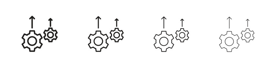 Operational excellence icon symbols collection. Vector EPS 10