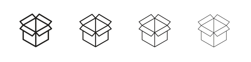 Open box icon symbols collection. Vector EPS 10 © Bell