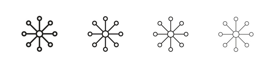Multichannel icon symbols collection. Vector EPS 10