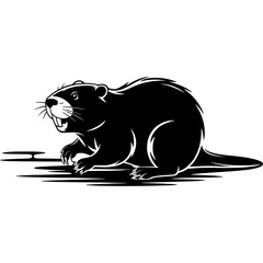 Abstract geometric silhouette design isolated on white background