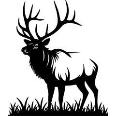 Black and white silhouette design isolated on white background