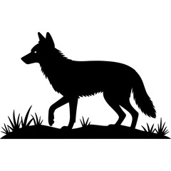 Abstract black and white silhouette design isolated on white background