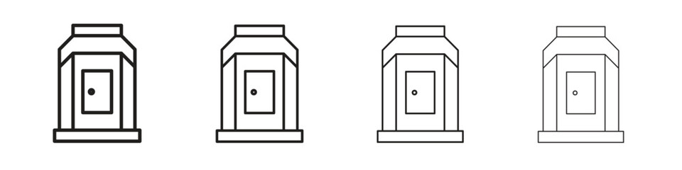 Infrared heat cabin icon symbols collection. Vector EPS 10