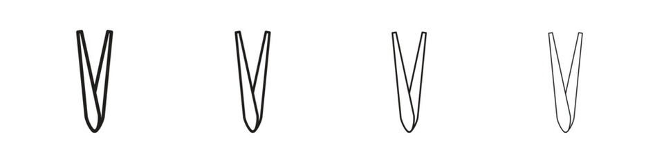 Eyebrow tweezers icon symbols collection. Vector EPS 10