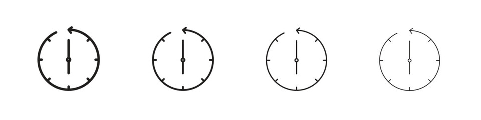 Deadline icon symbols collection. Vector EPS 10