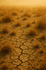 dry cracked earth
