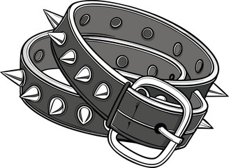 Black and white cartoon fish vector illustration