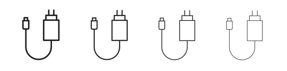 Charger icon symbols collection. Vector EPS 10