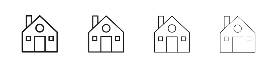 Chalet icon symbols collection. Vector EPS 10