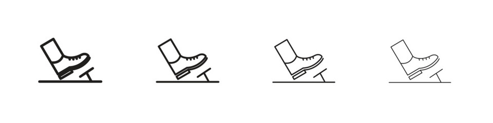 car pedal icon symbols collection. Vector EPS 10
