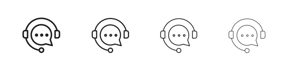 Callcenter icon symbols collection. Vector EPS 10
