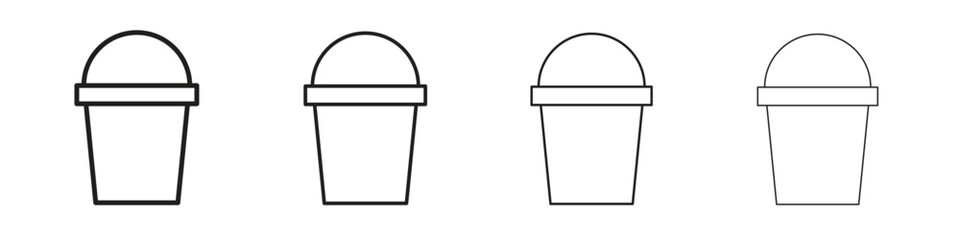 Bucket icon symbols collection. Vector EPS 10