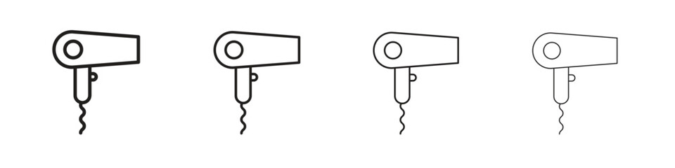 Blow dryer icon symbols collection. Vector EPS 10