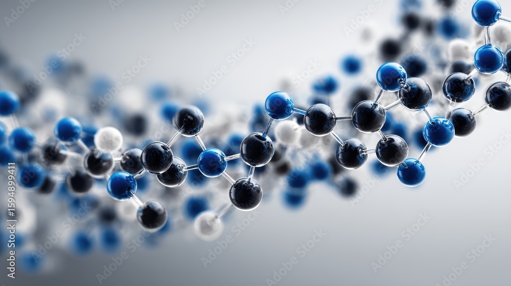 Aufkleber biotech innovation in molecular structure visualization science lab technology advances innovative e