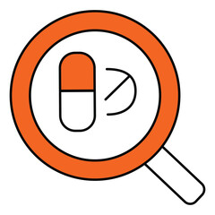 Prescription Search Vector Icon Drug Finder Design
