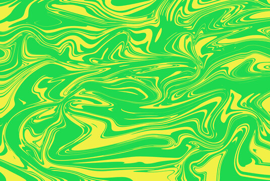 A vibrant green and yellow abstract background with swirling patterns