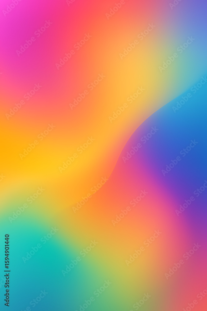 Poster abstract gradient of vibrant colors merging in a fluid motion, perfect for backgrounds and designs