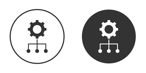 Workflow icon vector solid icon style illustration. EPS 10 file