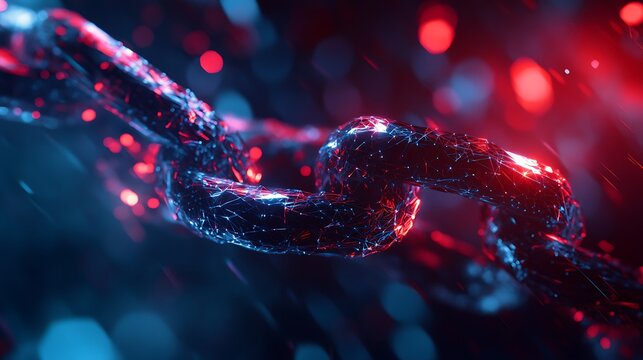 Digital chain connection symbolizing technology network security and data link
- Powered by Adobe