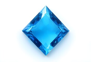 Blue Gradient Rhombus PNG – Centered Diamond Shape with Light to Dark Blue Fill on White Background | Clean Geometric Design for Web, Print, Graphics, and Educational Use