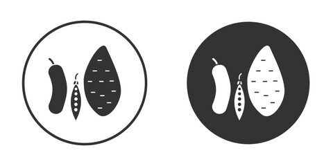 Vegetable icon vector solid icon style illustration. EPS 10 file