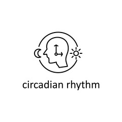 Circadian Rhythm Icon: Sleep, Wake Cycle, and Human Health
