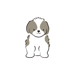 Dogs collection. Vector illustration of funny cartoon different breeds dogs in trendy flat style. Isolated on white.