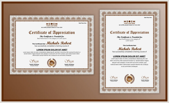 Creative Certificate of Appreciation, Professional Employee of the month award certificate design