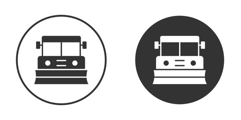 Snowplow icon vector solid icon style illustration. EPS 10 file