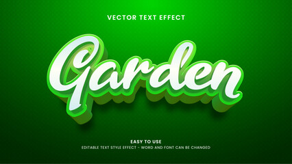 garden editable text effect