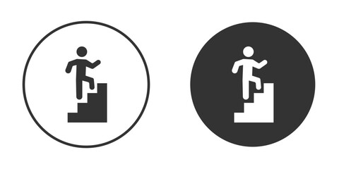 People Climbing icon vector solid icon style illustration. EPS 10 file