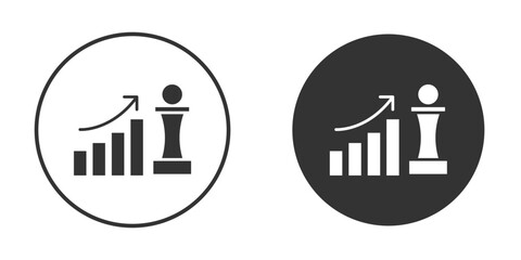 Marketing strategy icon vector solid icon style illustration. EPS 10 file