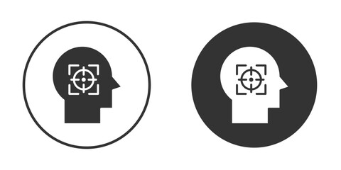 Intention icon vector solid icon style illustration. EPS 10 file